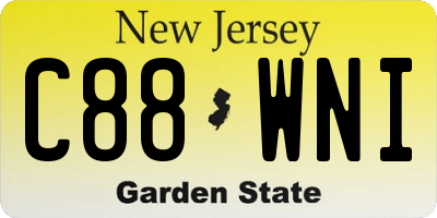 NJ license plate C88WNI