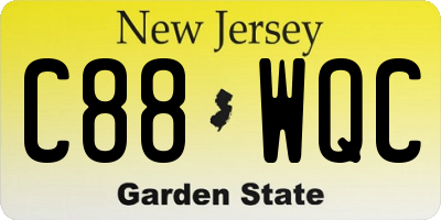 NJ license plate C88WQC