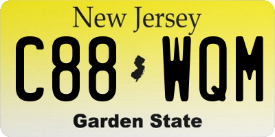 NJ license plate C88WQM