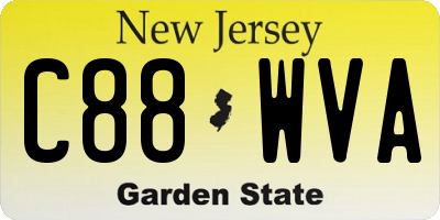 NJ license plate C88WVA