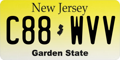 NJ license plate C88WVV