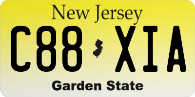 NJ license plate C88XIA