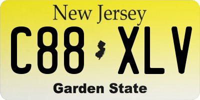 NJ license plate C88XLV