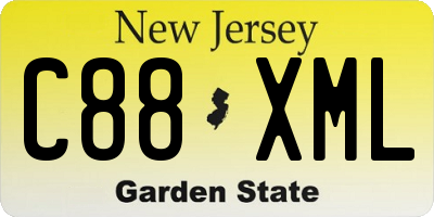 NJ license plate C88XML