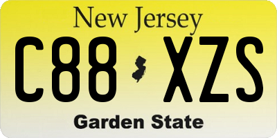 NJ license plate C88XZS