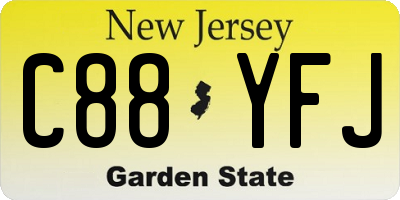 NJ license plate C88YFJ