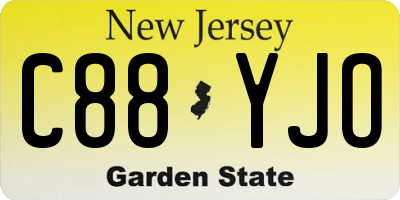 NJ license plate C88YJO