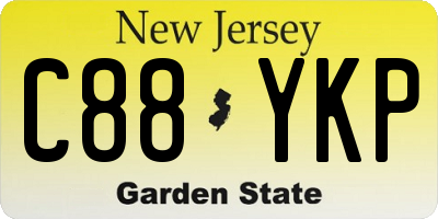 NJ license plate C88YKP