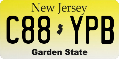 NJ license plate C88YPB