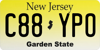 NJ license plate C88YPO
