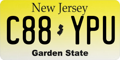 NJ license plate C88YPU