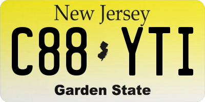 NJ license plate C88YTI