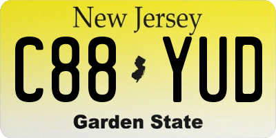 NJ license plate C88YUD