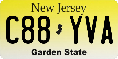 NJ license plate C88YVA
