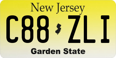 NJ license plate C88ZLI