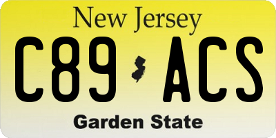NJ license plate C89ACS