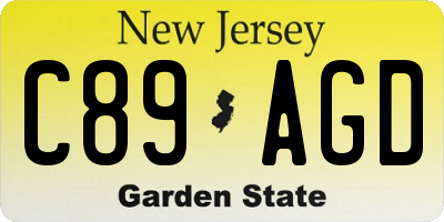 NJ license plate C89AGD