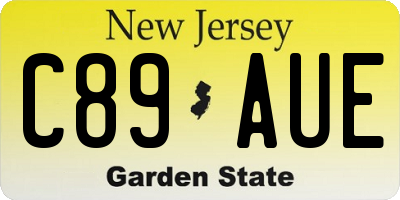 NJ license plate C89AUE