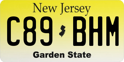 NJ license plate C89BHM