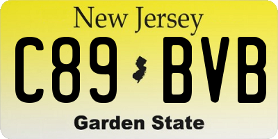 NJ license plate C89BVB