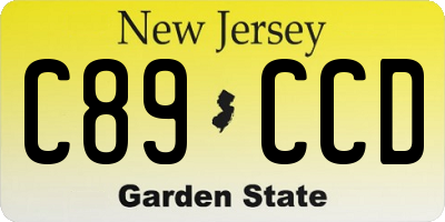 NJ license plate C89CCD