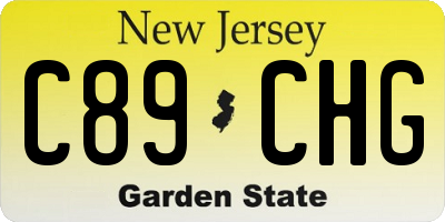 NJ license plate C89CHG