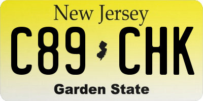 NJ license plate C89CHK