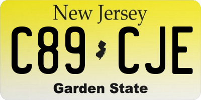 NJ license plate C89CJE