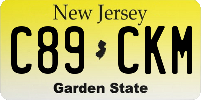 NJ license plate C89CKM