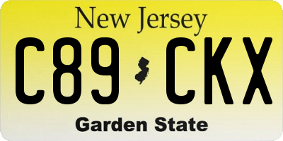 NJ license plate C89CKX