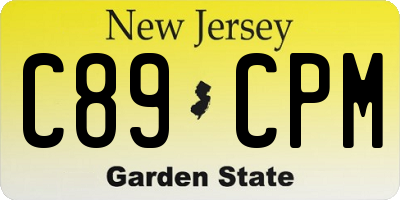 NJ license plate C89CPM