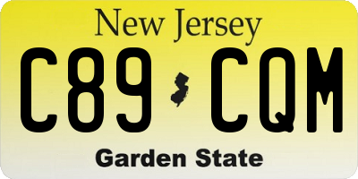 NJ license plate C89CQM