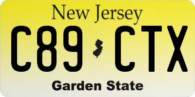 NJ license plate C89CTX