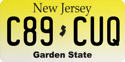 NJ license plate C89CUQ