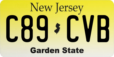 NJ license plate C89CVB