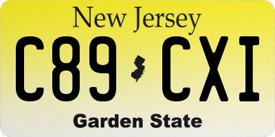 NJ license plate C89CXI