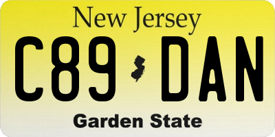 NJ license plate C89DAN