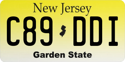 NJ license plate C89DDI