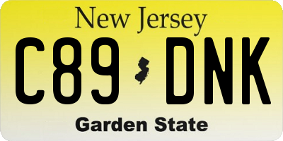 NJ license plate C89DNK