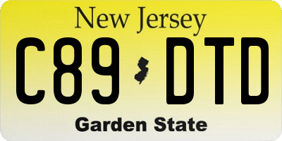 NJ license plate C89DTD