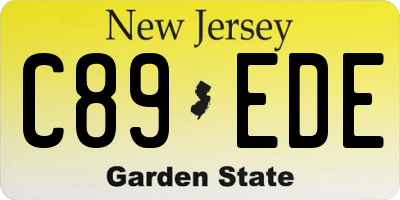 NJ license plate C89EDE