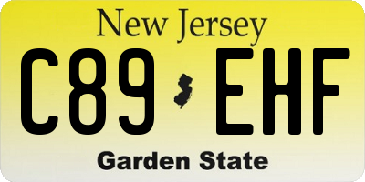 NJ license plate C89EHF