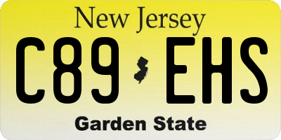NJ license plate C89EHS
