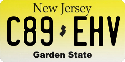 NJ license plate C89EHV