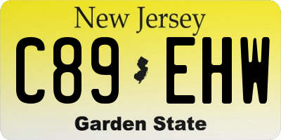 NJ license plate C89EHW