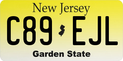 NJ license plate C89EJL