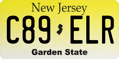 NJ license plate C89ELR