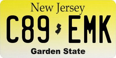 NJ license plate C89EMK