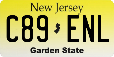 NJ license plate C89ENL