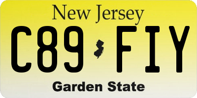 NJ license plate C89FIY